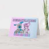 おばあちゃん双子おめでとう カード (正面)