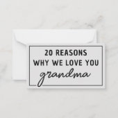 おばあちゃん可愛い理由 ノートカード (正面)