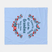 おばあちゃん名の変更お子様の追加 – 人お気に入りの物 フリースブランケット (正面(横))