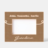 おばあちゃん名パーソナライズされた木製写真枠 レーザー彫刻フレーム (正面)