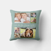 おばあちゃん大好きな写真緑パーソナライズされた クッション (裏面)