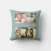 おばあちゃん大好きな写真緑パーソナライズされた クッション (正面)