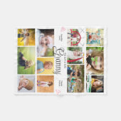 おばあちゃん大好きパーソナライズされたハート フリースブランケット (正面(横))