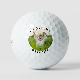 おばあちゃん大好き孫の写真Titleist ゴルフボール