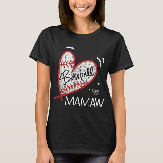 おばあちゃん女子母の日の贈り物のための野球カメラ Tシャツ (正面)