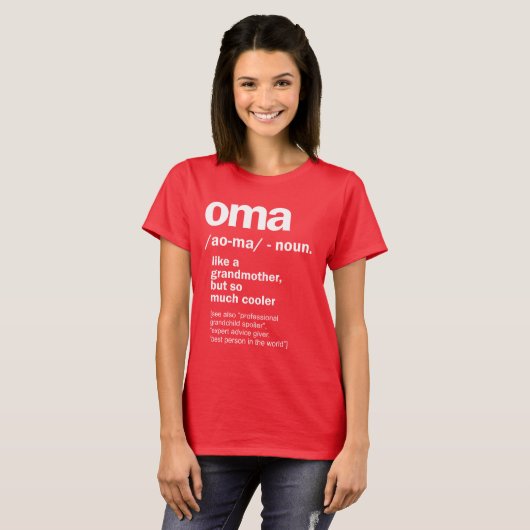 おばあちゃん女性のためのオーマギフト誕生日母の日Gif Tシャツ (正面フル)