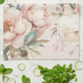 おばあちゃん女性の料理ベーキング水彩フローラ キッチンタオル (折り畳み)