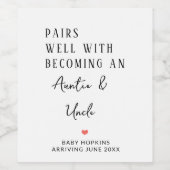 おばあちゃん妊娠と相性が良い ワインラベル (シングルラベル)