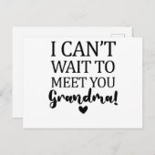 おばあちゃん妊娠アナウンクスに会うのが待ち遠しい ポストカード (正面/裏面)