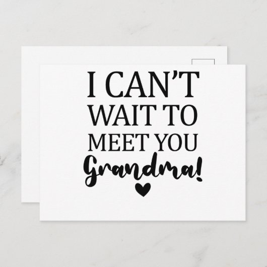 おばあちゃん妊娠アナウンクスに会うのが待ち遠しい ポストカード (正面/裏面)