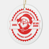 おばあちゃん妊娠発表クリスマス セラミックオーナメント (左)