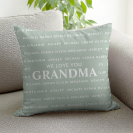 おばあちゃん子供のパーソナライズされた名前が大好き クッション