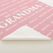 おばあちゃん子供のパーソナライズされた名前が大好き シェルパブランケット (3/4)