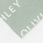 おばあちゃん子供のパーソナライズされた名前が大好き フリースブランケット (角)