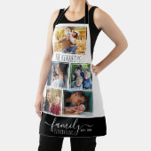 おばあちゃん孫5フォトコラージュ家族の名前 エプロン (インサイチュ)