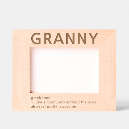 おばあちゃん定義レーザーエッチング写真枠 レーザー彫刻フレーム (正面)