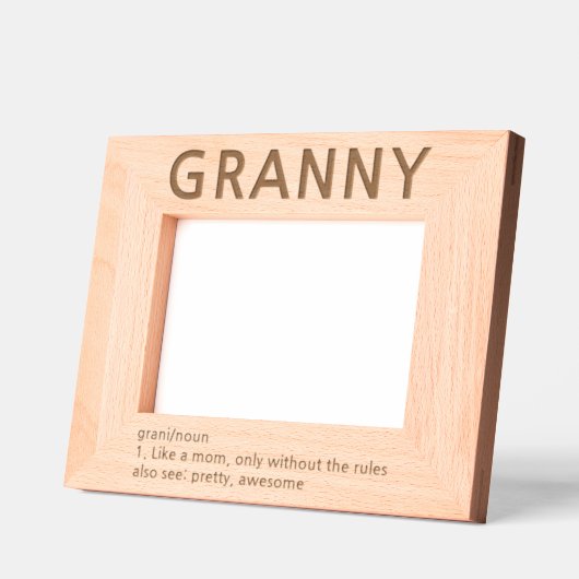 おばあちゃん定義レーザーエッチング写真枠 レーザー彫刻フレーム (左)