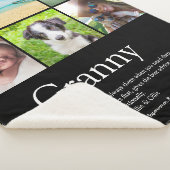 おばあちゃん定義写真コラージュ シェルパブランケット (3/4)