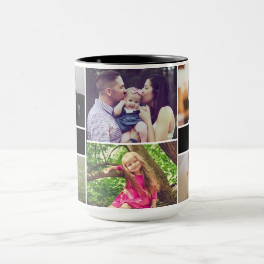 おばあちゃん家写真集合用マグパーソナライズされた マグカップ (中央)