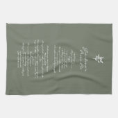 おばあちゃん家族レシピ記念カスタム文字 キッチンタオル (横)