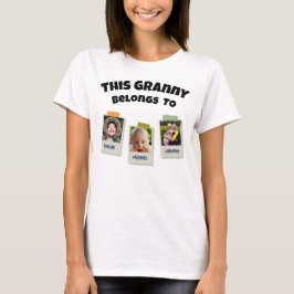 おばあちゃん専用 Custom Photo Nana Grandma Granny Tシャツ