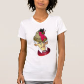 おばあちゃん小妖精や小人ホリデイクリスマスTシャツ Tシャツ (正面)