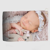 おばあちゃん年立ベビー写真 ゴルフタオル (横)