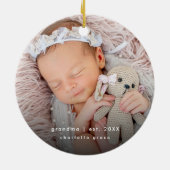 おばあちゃん年立ベビー記念 セラミックオーナメント (裏面)