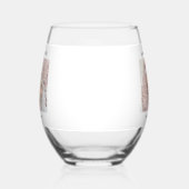 おばあちゃん年立新生児写真 ステムなしワイングラス (左)