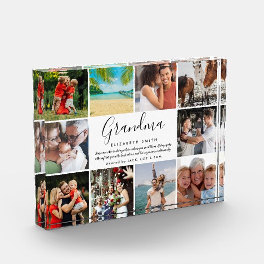 おばあちゃん引用文モダン台本10フォトコラージュ フォトブロック (左)