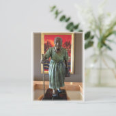 おばあちゃん彫刻 ポストカード (スタンド正面)