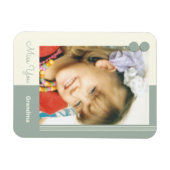 おばあちゃん恋しく思の写真の緑とクリーム マグネット (横)