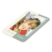 おばあちゃん恋しく思の写真の緑とクリーム マグネット (左側)