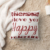 おばあちゃん愛かわいいキューピッドタイポグラフィバレンタイン クッション (ブランケット)