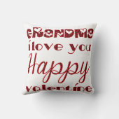 おばあちゃん愛かわいいキューピッドタイポグラフィバレンタイン クッション (裏面)