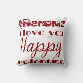 おばあちゃん愛かわいいキューピッドタイポグラフィバレンタイン クッション