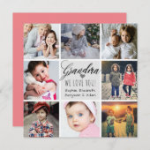 おばあちゃん愛してる写真コラージュ シーズンカード (正面/裏面)