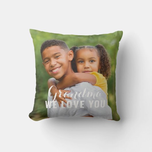 おばあちゃん愛しカスタムる母の日写真 クッション (正面)