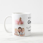 おばあちゃん愛しパーソナライズされたて写真 コーヒーマグカップ (左)
