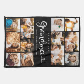 おばあちゃん愛するハートモダンPhoto Collage キッチンタオル (横)