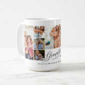 おばあちゃん愛するフォトコラージュタイポグラフィ コーヒーマグカップ (正面左)