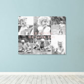 おばあちゃん愛する6つの写真コラージュ キャンバスプリント (インサイチュ (ウッドフロア))