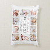 おばあちゃん愛ユーハート10枚パーソナライズされた写真 アクセントクッション (裏面(縦))