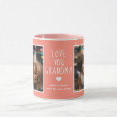 おばあちゃん愛ユー2枚モダン写真Coral C105 マグカップ (中央)