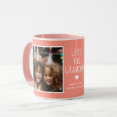 おばあちゃん愛ユー2枚モダン写真Coral C105 マグカップ (正面左)