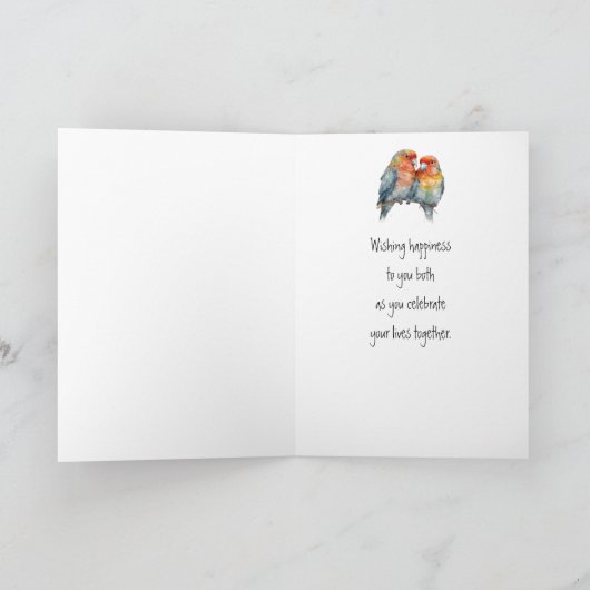 おばあちゃん愛結婚鳥の記念日 カード (内部)