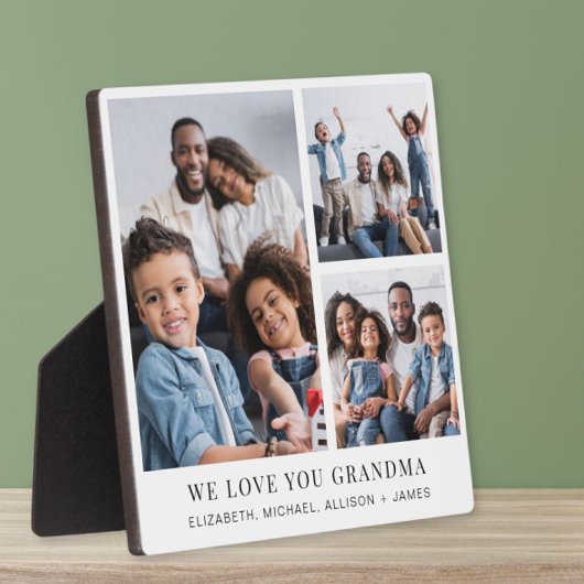 おばあちゃん愛3フォトコラージュ フォトプラーク