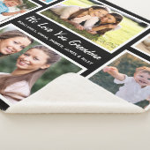 おばあちゃん愛8フォトコラージュ シェルパブランケット (3/4)