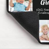 おばあちゃん愛Youフォトコラージュブラック マウスパッド (コーナー)