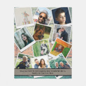 おばあちゃん愛Youフォトコラージュ フリースブランケット (正面)